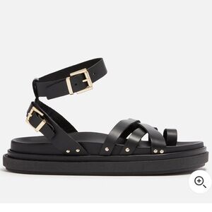 ALOHAS Women's Buckle Up Leather Sandals Size 38